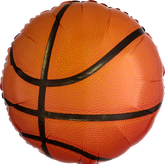 18-Inch Metallic Basketball Mylar Balloon